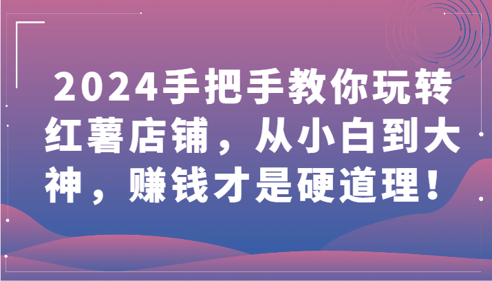2024手把手教你玩转红薯店铺,从小白到大神,赚钱才是硬道理!-OG网创
