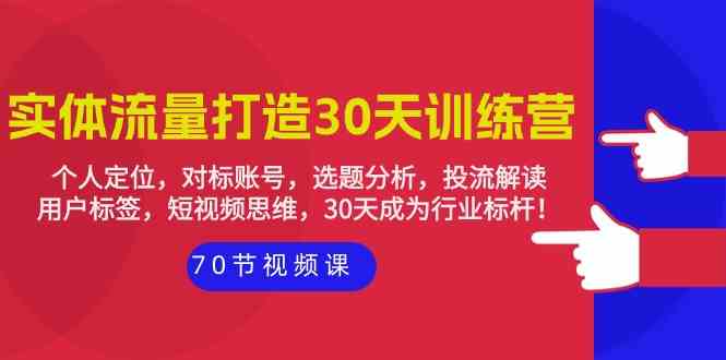 （9782期）实体-流量打造-30天训练营：个人定位，对标账号，选题分析，投流解读-70节-OG网创
