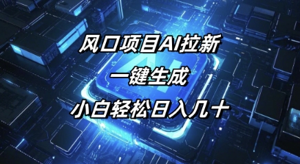 风口项目AI拉新，一键生成，小白轻松日入几十-OG网创